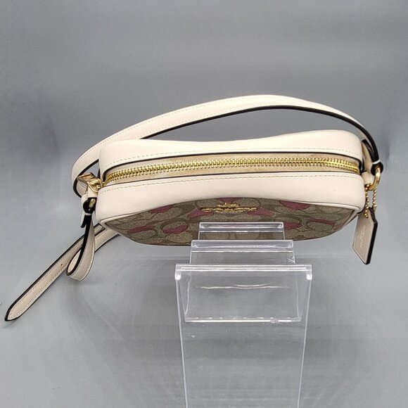 Coach Mini Jamie Camera Bag In Signature Canvas With Heart Print - Picture 4 of 16